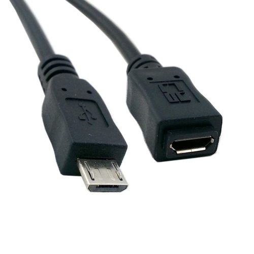 AYU-Câble d'extension USB 2.0 micro USB 5 broches mâle vers femelle 5 broches haute vitesse pour alimentation de données 150 cm 1,5 m