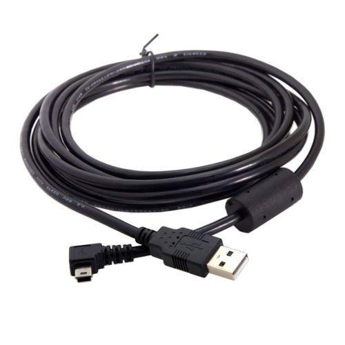 AYU-Câble mini USB USB 2.0 vers Mini USB-B 5 broches, câble d'extension de données coudé à gauche à 90 degrés 3.0m