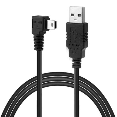 AYU-Câble mini USB USB 2.0 vers Mini USB-B 5 broches, câble d'extension de données à angle droit de 90 degrés 3.0m