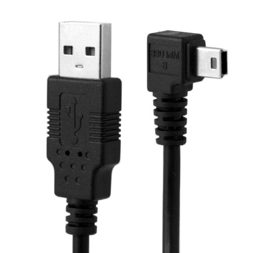 AYU-Câble mini USB USB 2.0 vers Mini USB-B 5 broches, câble d'extension de données à angle droit de 90 degrés 3.0M