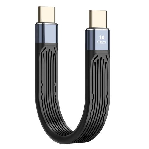 AYU-Cable USB C Court 13.15cm, 100W USB C Male Vers C Male USB 4.0 Charge Rapide 40Gbps Transfert de Donn¿¿es Cable Souple FPC Mini Cable USB C pour T¿¿l¿¿phone Portable Smartphone Tablette Appareil