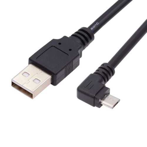 AYU-Chenyang Cable USB vers Micro USB 2.0 ¿¿ Angle Droit 90 Degr¿¿s - 5 Broches pour Charge et Transfert de Donn¿¿es - 1,5 m