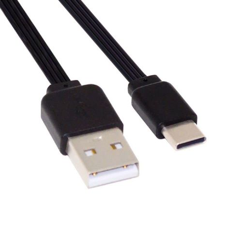 AYU-Cablecc Cable USB 2.0 Type A vers USB-C Male de Donn¿¿es Plat Fin FPC pour FPV, Disque et T¿¿l¿¿phone 13 cm