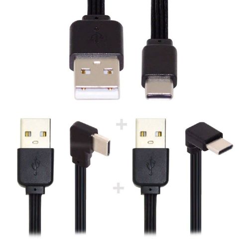 AYU-Cablecc 3 pi¿¿ces/lot USB 2.0 Type-A male vers USB-C Type-C male coud¿¿ donn¿¿es plat mince FPC cable pour FPV & disque et t¿¿l¿¿phone 13 cm