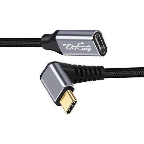 AYU-USB C cable d'extension de donn¿¿es coud¿¿ ¿¿ 90 degr¿¿s 10Gbps 100W pour t¿¿l¿¿phone portable 0.2M