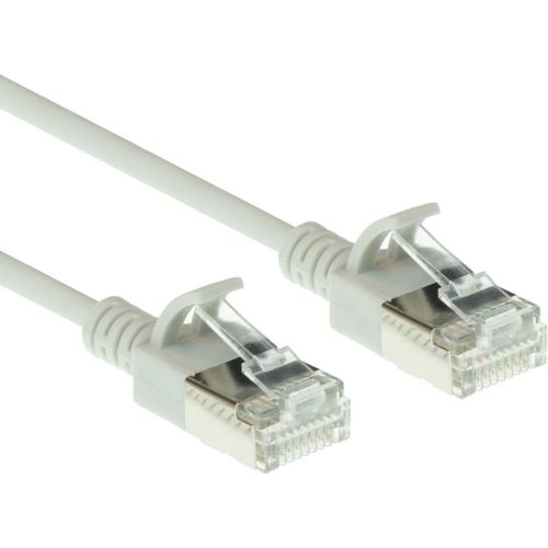 AYU-Câble réseau CAT6a, U/FTP LSZH - Câble LAN fin de 3,8 mm - Câble flexible CAT 6a avec fiche RJ45 - Pour une utilisation dans les centres de données - 2 m - Gris - DC7002