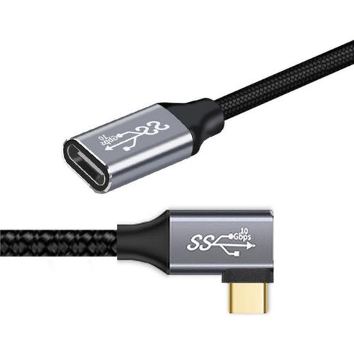 AYU-USB C cable d'extension de donn¿¿es ¿¿ angle droit de 90 degr¿¿s 10Gbps 100W pour t¿¿l¿¿phone portable 2.0M