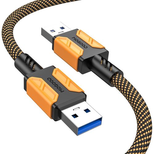 AYU-Câble USB 3.0 2M, USB A mâle vers A mâle Câble, USB 3.0 Super Speed Câble de Données pour Disque Dur Externe, Lecteur DVD, Refroidisseur PC Portable, Hub USB, TV Box, Imprimante et Caméra