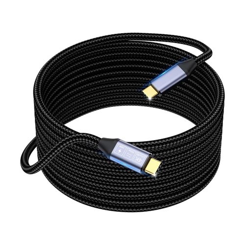 AYU-cable usb c charge rapide 3 meter,cable usb c long,cable usb c 3.1 gen 2, 10gbps câble usb c data transfert,transmission video 4K 60Hz pour téléphones mobiles, moniteurs, usb c 100w