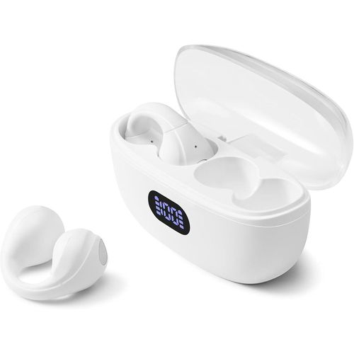 AYU-Écouteurs sans fil Bluetooth 5.3 étanches à conduction osseuse HiFi Musique Sport Blanc