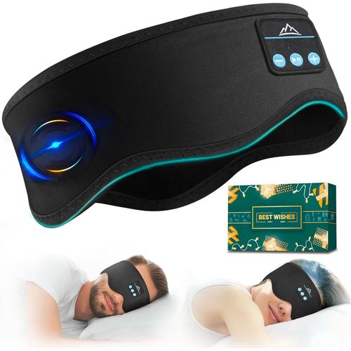 AYU-Bandeau Ecouteurs pour Dormir Cadeau Homme: Casque Bandeau Anti Bruit pour Dormir Sport Musique Bandeau Bluetooth Sommeil, Gadget High Tech, Idee Cadeau Femme Cadeau Homme Original Idee Cadeau No