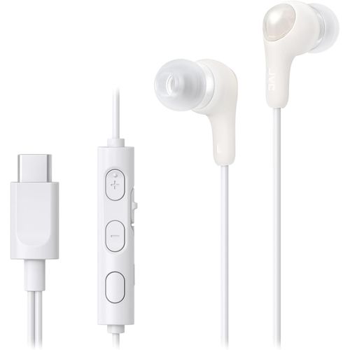 AYU-HA-FR9UC-W, ¿¿couteurs filaires Gumy Connect USB Type-C avec Un Son Puissant et Clair, t¿¿l¿¿commande Pratique Marche/arr¿¿t du Micro, 3 Boutons, HA-FR9UC-B (Blanc)