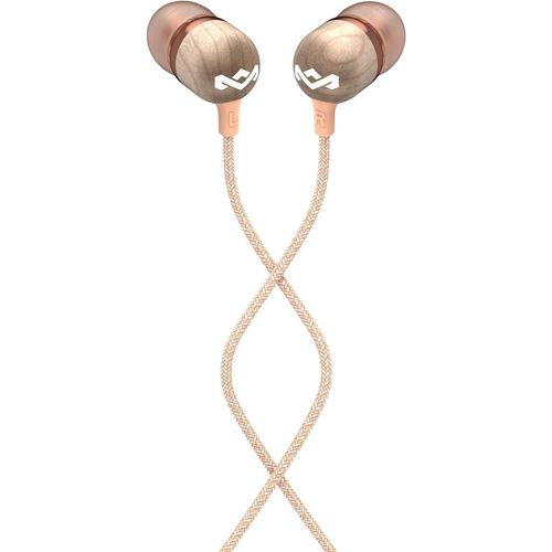 AYU-The House of Smile Jamaica Écouteurs Intra-auriculaires, Bouton de Contrôle du Microphone, Driver 9,2mm Anti-Bruit, 2 Tailles d`Embouts Inclus pour le Confort, Câble Anti-n?uds, Cuivre