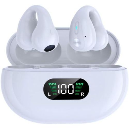 AYU-Écouteurs Blancs à Conduction osseuse, Oreille Ouverte, Bluetooth