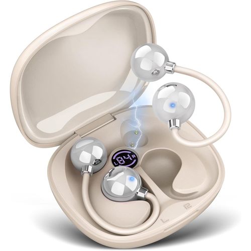 AYU-Open Ear Écouteurs Bluetooth 5.4 avec Basse Profonde Et Appel Clair, Ecouteurs Bluetooth sans Fil Sport Ultra Confortables sans Avoir à Pénétrer Profondément dans Le Canal Auditif
