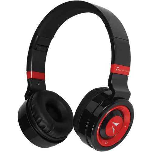 AYU-- Casque Bluetooth Pliable avec Microphone Intégré, Radio FM et Emplacement Carte SD, Couleur Rouge