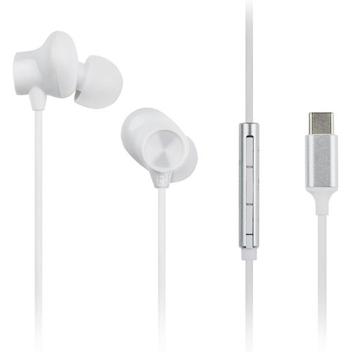 AYU-RP-TCM225DEW USB-C ¿¿couteurs Intra-Auriculaires, Casque Filaire avec Micro et T¿¿l¿¿commande Int¿¿gr¿¿s, Basses Puissantes, Ajustement Personnalisable, Cable de 1,2 m, Blanc