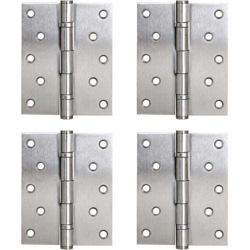 Charnières à Bout Paumelle à Visser Acier Inox à Roulement à Billes Charnière 127 x 102mm pour Portes Intérieures à Recouvrement Jusqu'à 120kg (4 Pièces)