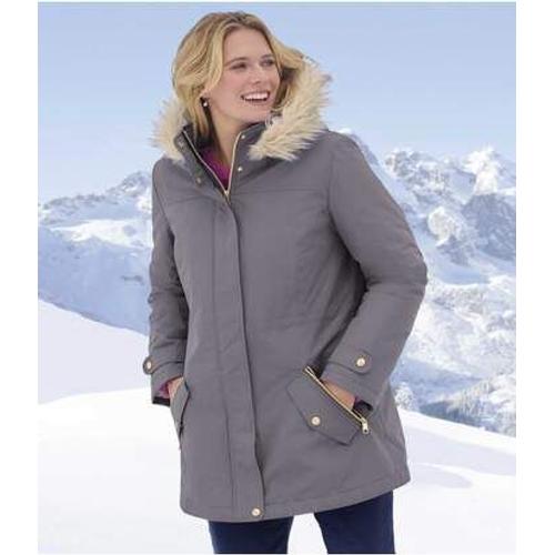 Parka À Capuche Fausse Fourrure 42/44 - Gris