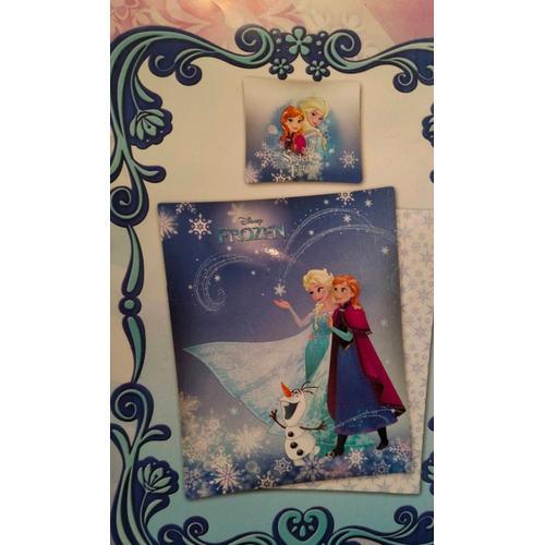 Parure De Lit Frozen Reine Des Neiges Composition Coton 160 X 200 Neuf 