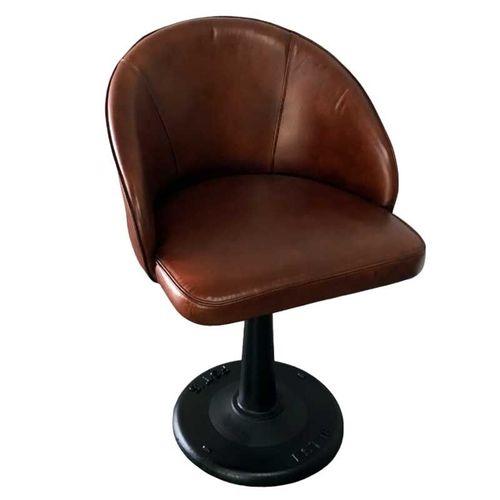 Chaise Cuir Camel Vintage 53x55x79cm