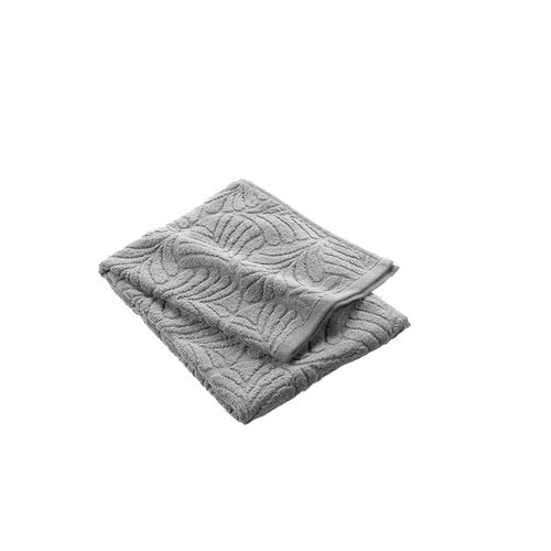 Serviette De Toilette Ocala - Eponge Ciselée Unie 450 G/M² - 50 X 90 Cm - Gris Clair