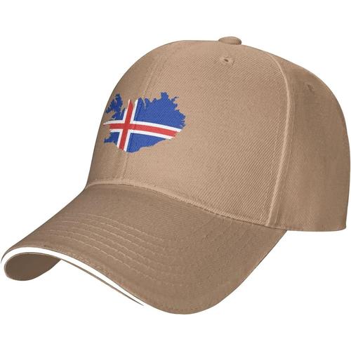 Casquette De Baseball Réglable Avec Carte De Terrain D'islande Pour Hommes Et Femmes, Chapeau Décontracté En Langue De Canard