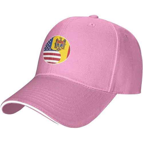 Yin Yang Drapeau Combinaison De L'amérique Et De La Moldavie Casquette De Baseball Hommes Femmes Décontracté Langue De Canard Chapeau Casquette