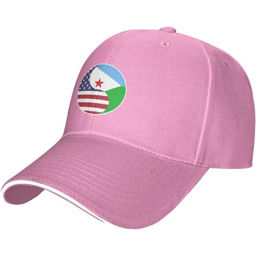Yin Yang Drapeau Combinaison De L'amérique Et Djibouti Casquette De Baseball Hommes Femmes Décontracté Langue De Canard Chapeau Casquette