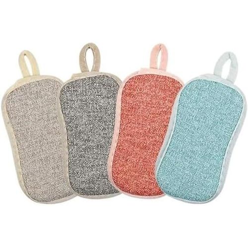 Éponges Microfibre réutilisables 4 pièces antibactérien Lot de 2