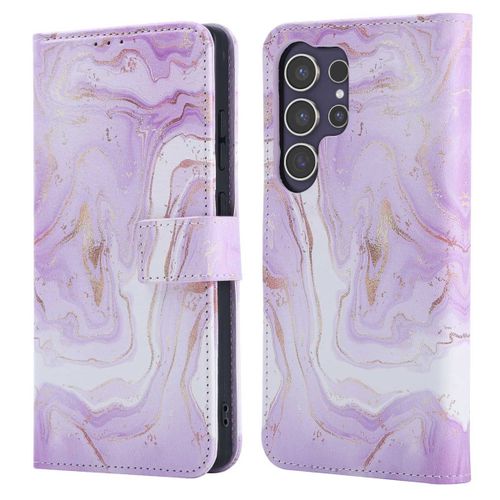 Imoshion Étui De Téléphone Portefeuille Design Samsung Galaxy S25 Ultra Purple Marble