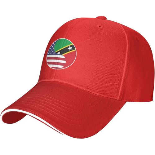 Yin Yang Drapeau Combinaison De L'amérique Et Saint Kitts Et Nevis Casquette De Baseball Hommes Femmes Décontracté Langue De Canard Chapeau Casquette