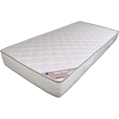 Doux Rêve Matelas Densité 30 Kg/M3 - Hauteur 18 Cm - Soutien Ferme + Protège Matelas Offert - 90x190