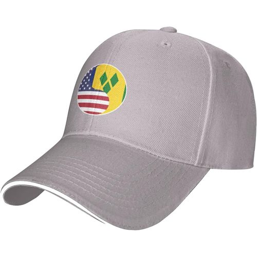 Yin Yang Drapeau Combinaison De L'amérique Et Saint Vincent Et Les Grenadines Casquette De Baseball Hommes Femmes Décontracté Langue De Canard Chapeau