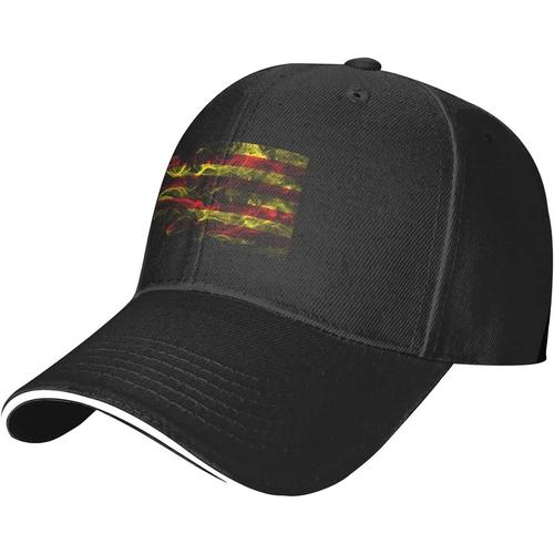 Casquette De Baseball Réglable Avec Drapeau De Fumée De Catalane Pour Hommes Et Femmes, Chapeau Décontracté En Langue De Canard