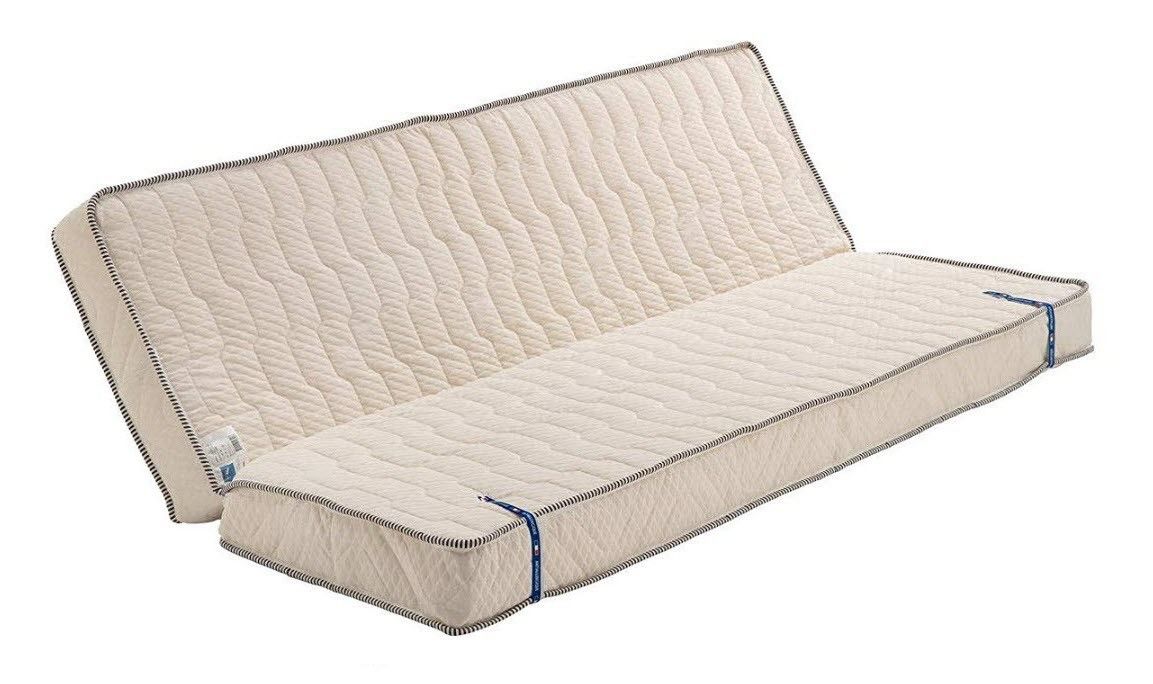 Matelas Ferme Pour Tous Clic Clac + Alese 120x190 X 15 Cm Avec 3 Cm Memoire De Forme 60 Kgs/M3 - Decoupe Assise 60 Cm - 5 Zones De Confort - Face Ete Et Ame Mousse Premium Haute Resilience -...