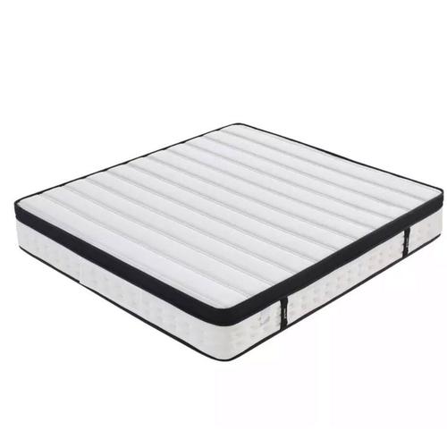 Matelas Akira A Ressorts Ensaches + 4 Cm Memoire De Forme 80 Kg/M3 + Alese 70x190 Hauteur +/- 27 Cm - Accueil Moelleux - Soutien Ferme - 7 Zones De Confort - Hypoallergenique