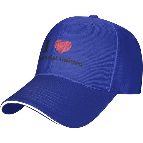 Casquette De Baseball Ajustable I Love Guinée Équatoriale Pour Hommes Et Femmes, Chapeau Décontracté En Langue De Canard