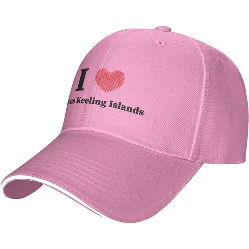 Casquette De Baseball Réglable I Love Cocos Keeling Islands Pour Hommes Et Femmes, Chapeau Décontracté En Langue De Canard