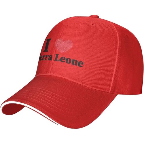 Casquette De Baseball Ajustable I Love Sierra Leone Pour Hommes Et Femmes, Chapeau Décontracté En Langue De Canard