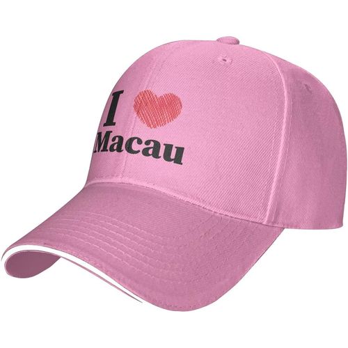 Casquette De Baseball Réglable I Love Macao Pour Hommes Et Femmes, Chapeau Décontracté En Langue De Canard