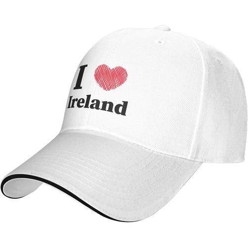 Casquette De Baseball Ajustable I Love Ireland Pour Hommes Et Femmes, Chapeau Décontracté En Langue De Canard