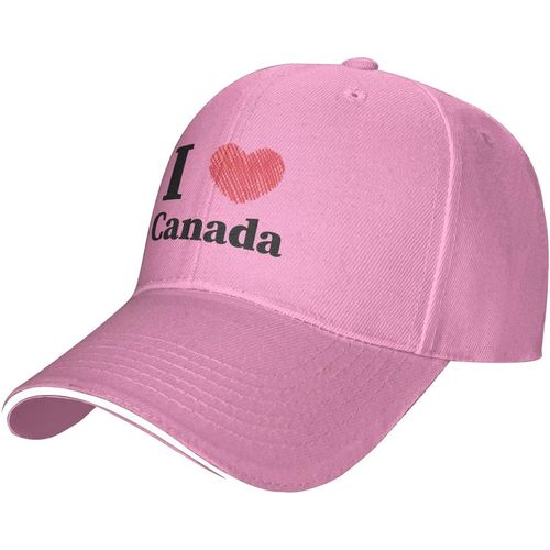 Casquette De Baseball Ajustable I Love Canada Pour Hommes Et Femmes, Chapeau Décontracté En Langue De Canard