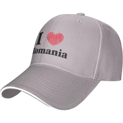 Casquette De Baseball Réglable I Love Roumanie Pour Hommes Et Femmes, Chapeau Décontracté En Langue De Canard