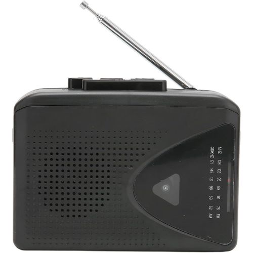 Lecteur de Cassettes Vintage, Enregistreurs Walkman Radio FM Am Rétro Stéréo 2 Méthodes de Charge Lecteur de Bande Portable avec Haut-Parleur Transparent pour Intérieur Extérieur
