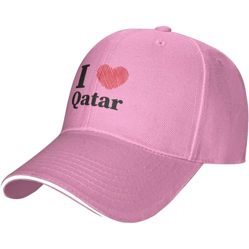 Casquette De Baseball Ajustable I Love Qatar Pour Hommes Et Femmes, Chapeau Décontracté En Langue De Canard