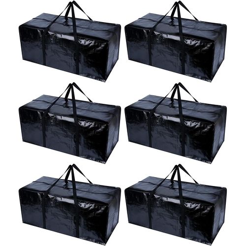 6 pièces sac demenagement cartons déménagement carton sac de voyage xxl grand sac de vetement jumbo bag rangement tati couette plastique poignée malle pour vêtements et penderies kit cabas