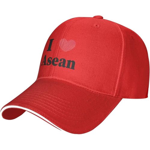 Casquette De Baseball Ajustable I Love Asean Pour Hommes Et Femmes, Chapeau Décontracté En Langue De Canard