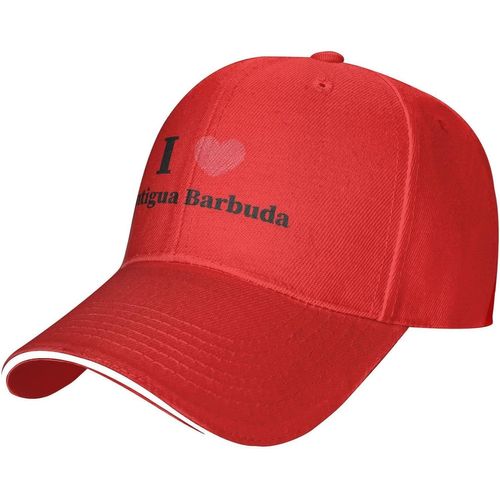 Casquette De Baseball Réglable I Love Antigua Barbuda Pour Hommes Et Femmes, Chapeau Décontracté En Langue De Canard