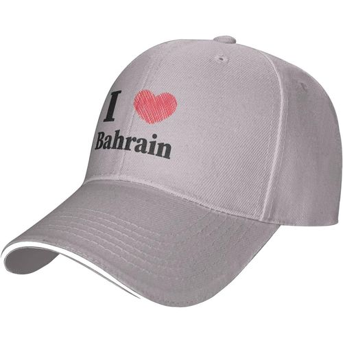 Casquette De Baseball Ajustable I Love Bahreïn Pour Hommes Et Femmes, Chapeau Décontracté En Langue De Canard